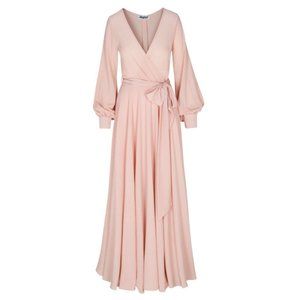 Meghan LA Lilypad light pink Maxi retro boho Dress sz L